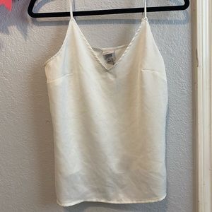 Silk white top